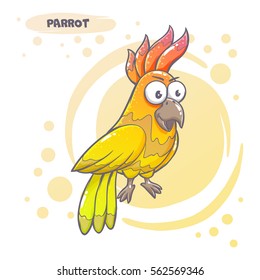 Drawn Cartoon Parrot