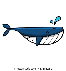 drawn cartoon whale