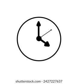 Reloj dibujado sobre fondo blanco