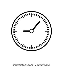 Drawn clock on white background