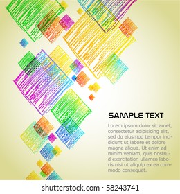 Drawn Colorful Rhombus Background