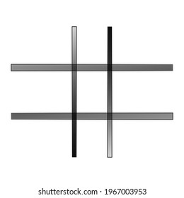 Drawn criss-cross lines. Modern graphic design. Stylized hashtag