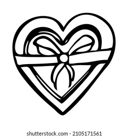 Dibujar corazones de doodle con diferentes elementos de diseño