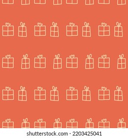 Drawn doodle pattern. Pattern for wrapping paper, scrapbooking, wallpaper, Christmas decor.