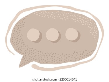 Drawn doodle speech bubble in grungy style. Catchy element for presentation