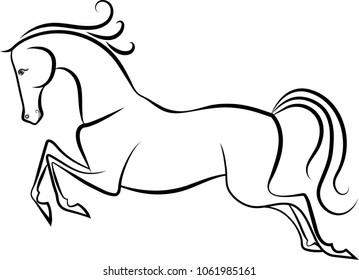 A drawn fairytale horse.