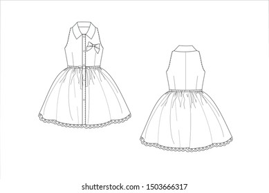 Dress Sketch Images Stock Photos Vectors Shutterstock