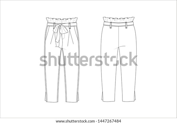 Drawn Fashion Decorative Trousers Clothing Vector Stock Vector (Royalty ...