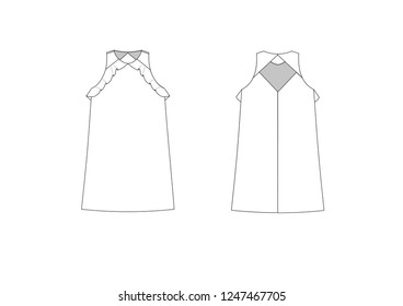  drawn fashion online shop icons set. Decorative icons dress, clothing,  Vector illustration ink style