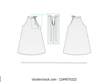  drawn fashion online shop icons set. Decorative icons dress, clothing,  Vector illustration ink style