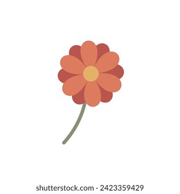 Flor dibujada sobre fondo blanco