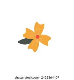 Drawn flower on white background