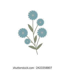 Flores dibujadas sobre fondo blanco