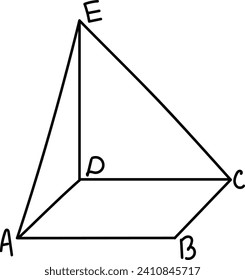 Drawn Geometric Triangle Graph Vector Illustration