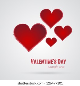 Drawn graphic heart vector background