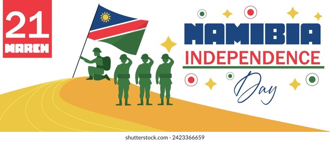 Drawn greeting banner for Namibia Independence Day