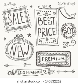 Drawn Hand Frame Doodle Shape Draw Vector Banner Text Badge New Impressive Hand Drawn Doodle Frame Vector Design Useful For Any Project Where A Touch Of Human Touch Is Requireds And Design Elements Dr