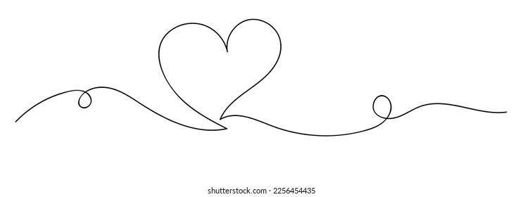 Drawn heart on white background. Valentine's Day celebration
