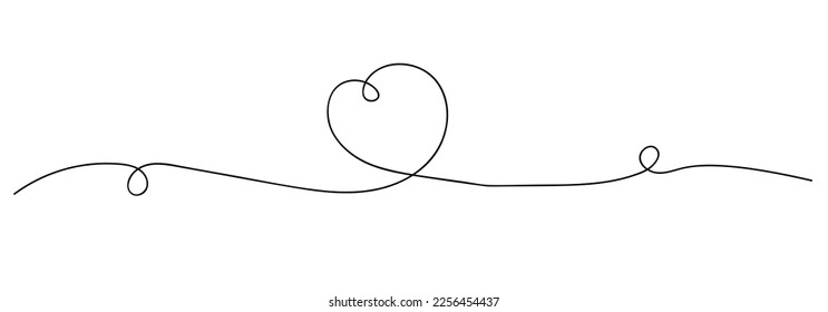 El corazón dibujado sobre fondo blanco. Celebración del Día de San Valentín