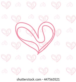 drawn hearts