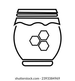 Drawn honey on white background