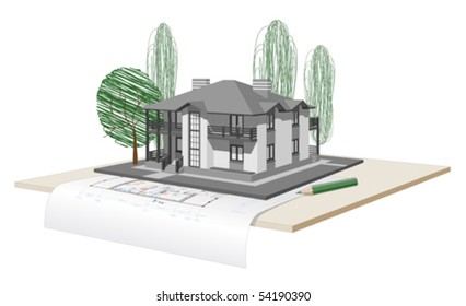 drawn house