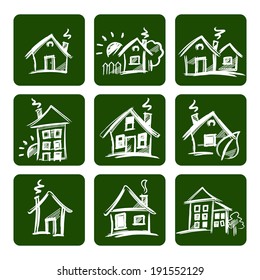 drawn houses