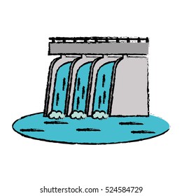 drawn hydroelectric station plant water dam