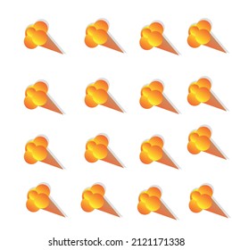 Drawn ice cream pattern vector image