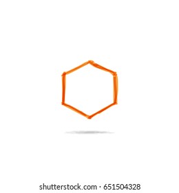 Drawn icon honeycomb