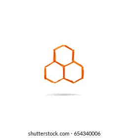 Drawn icon honeycomb