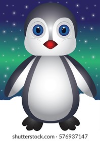 Drawn illustration of penguin