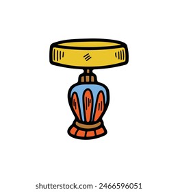 ้hand drawn isolate lamp on background