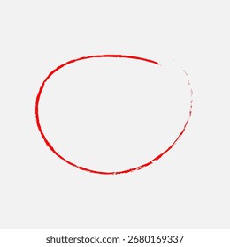 Drawn Line Circles Red Marking Reminder Design Elements Vector