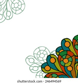 drawn manually colorful abstract background elements