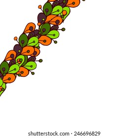 drawn manually colorful abstract background elements