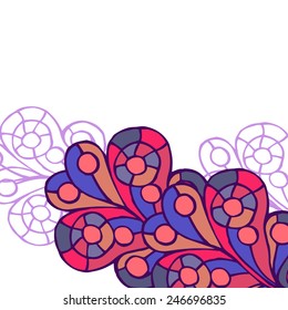 drawn manually colorful abstract background elements