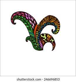 drawn manually colorful abstract background elements