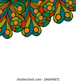 drawn manually colorful abstract background elements