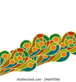 drawn manually colorful abstract background elements