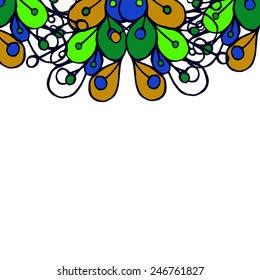 drawn manually colorful abstract background elements