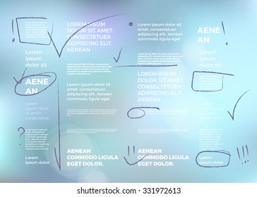  drawn marks vector set 