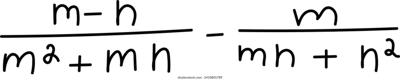 Drawn Math Formula Vector Illustration