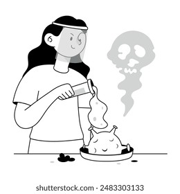 Drawn Mini Illustrations of Medical Testing