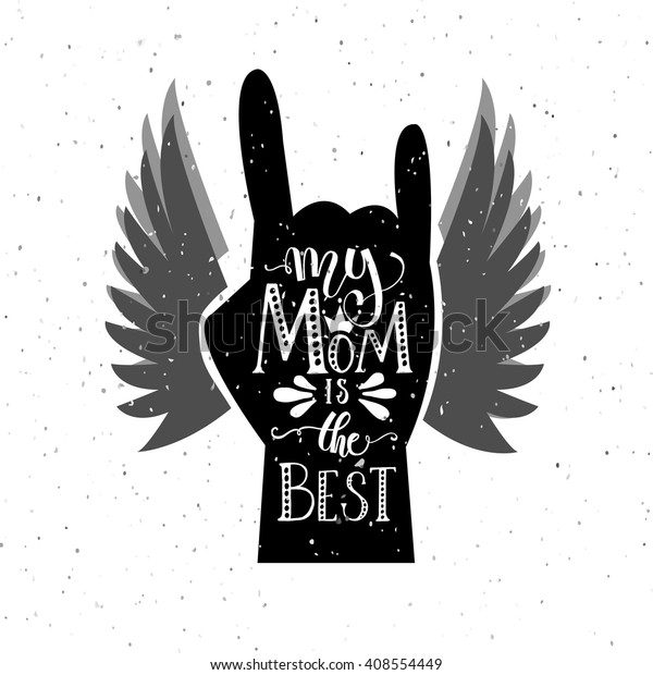 drawn-mom-you-rock-poster-mothers-stock-vector-royalty-free-408554449