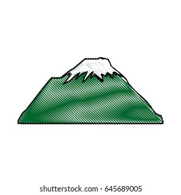 drawn mountain snow peak natural