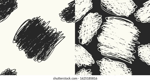 Drawn painted marker chaotic scribble seamless pattern. Universal basis for wrapping, flyers, cards and branding 