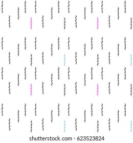 drawn pattern of gray and pink stripes on a white background
