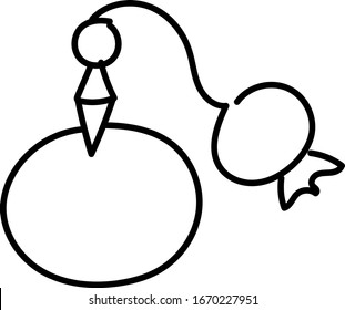 gezeichnete Parfüm-Flasche. Flasche auf isoliertem weißem Hintergrund. Doodle Umriss Vektorillustration Illustration.
