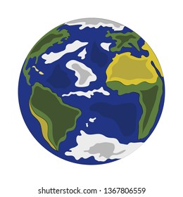 drawn planet earth